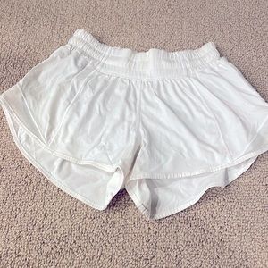 Lululemon size 2 Hotty Hot shorts 2.5 inch, white.